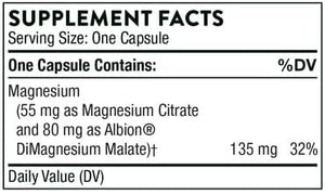 THORNE Magnesium CitraMate - Magnesium Supplement with Citrate-Malate - Support Heart, Skeletal Muscles, Cardiac, Lung Function, and Bone Density* - Gluten-Free, Dairy-Free, Soy-Free - 90 Capsules