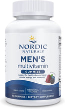Load image into Gallery viewer, Nordic Naturals Men&#39;s Multivitamin Gummies, Mixed Berry - 60 Gummies - Support for Healthy Bones, Blood Vessels, Energy &amp; Immunity - Non-GMO, Vegetarian - 30 Servings