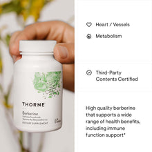 Load image into Gallery viewer, THORNE Berberine - Dual Action Formula with Phytosome Plus Botanical Extract - Support Heart Health, Immune System, Healthy GI, Cholesterol* - Gluten-Free, Dairy-Free - 60 Capsules - 30 Servings