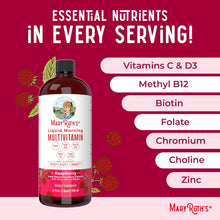 Load image into Gallery viewer, Multivitamin for Women, Men &amp; Kids by MaryRuth&#39;s | Liquid Morning Multivitamin | Mens, Womens Vitamins | Vitamin A C D E B6 B12 Biotin Zinc | Beauty | Vegan | Non-GMO | Gluten Free | 32 Servings