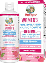 Load image into Gallery viewer, Women&#39;s Multivitamin + Lustriva Hair Growth Liposomal | Biotin 10000mcg | Clinically Tested for Thicker Hair, Wrinkles, Fine Lines, Skin Care | with Ashwagandha &amp; Maca Root | Ages 18+ | 15.22 Fl Oz