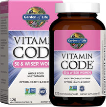 Load image into Gallery viewer, Garden of Life Multivitamin for Women - Vitamin Code 50 &amp; Wiser Women&#39;s Raw Whole Food Vitamin Supplement with Probiotics, Vegetarian, 120 Count