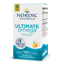 Load image into Gallery viewer, Nordic Naturals Ultimate Omega, Lemon Flavor - 1280 mg Omega-3-90 Soft Gels - High-Potency Omega-3 Fish Oil Supplement with EPA &amp; DHA - Promotes Brain &amp; Heart Health - Non-GMO - 45 Servings