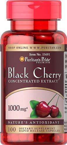Black Cherry Extract 1000mg, 100 Count by Puritan's Pride