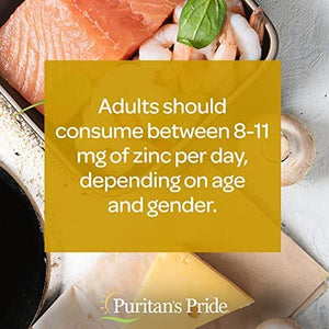 Puritan's Pride Zinc 50 Mg to Support Immune Health Tablets, 250 Count