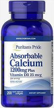Load image into Gallery viewer, Puritan&#39;s Pride Absorbable Calcium with Vitamin D 3 1000iu Softgels, 1200 mg, 200 Count