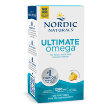 Load image into Gallery viewer, Nordic Naturals Ultimate Omega, Lemon Flavor - 1280 mg Omega-3-120 Soft Gels - High-Potency Omega-3 Fish Oil Supplement with EPA &amp; DHA - Promotes Brain &amp; Heart Health - Non-GMO - 60 Servings