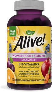 Nature’s Way Alive! Women’s 50+ Gummy Multivitamins, Vitamins & Minerals, Supports Healthy Aging*, Vegetarian, Mixed Berry Flavored, 150 Gummies