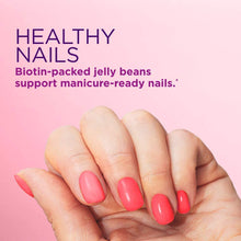 Load image into Gallery viewer, Nature&#39;s Bounty Optimal Solutions Advanced Hair, Skin &amp; Nails Jelly Beans with Biotin, Mixed Fruit Flavor, 180 Count