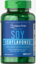 Load image into Gallery viewer, Non-GMO Soy Isoflavones 750 Mg, May Help with hot Flashes in menopausal Women*, 120 ct, by Puritan&#39;s Pride
