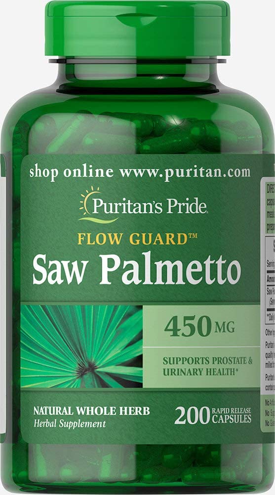 Saw Palmetto 450 Mg, Supports Prostate and Urinary Health, 200 Count by Puritan's Pride