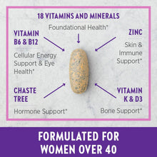 Load image into Gallery viewer, New Chapter Women&#39;s Multivitamin + Immune Support, One Daily 40+, Fermented with Probiotics + D3 + B Vitamins + Organic Non-GMO Ingredients, 72 Count
