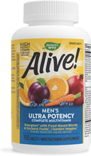 Load image into Gallery viewer, Nature’s Way Alive! Men’s Ultra Potency Complete Multivitamin, High Potency B-Vitamins, Energy Metabolism*, Food-Based Blends, 150 Tablets