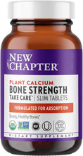 Load image into Gallery viewer, New Chapter Calcium Supplement – Bone Strength Organic Plant Calcium with Vitamin K2 + D3 + Magnesium, Vegetarian, Gluten Free - 120 Count