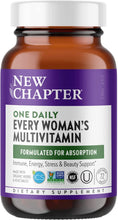 Load image into Gallery viewer, New Chapter Women’s Multivitamin + Immune, Energy &amp; Stress Support – Every Woman’s One Daily with Fermented Probiotics &amp; Whole Foods + Vitamin D3 + Biotin + Organic Non-GMO ingredients- 72 ct
