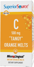 Load image into Gallery viewer, Superior Source Vitamin C 500 mg Sublingual Tablets - Buffered VIT C Tangy Orange Melts - Immune System Booster, Energy Vitamins - 90 Count
