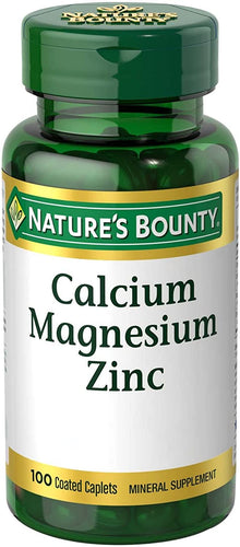 Calcium Magnesium & Zinc by Nature's Bounty, Immune Support and Supporting Bone Health, 100 Caplets