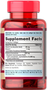 Triple Strength Cranberry Fruit Concentrate 12,600 Mg, Supports Urinary and Bladder Health, 100 Count by Puritan's Pride