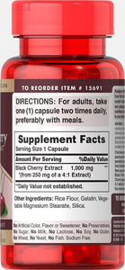 Black Cherry Extract 1000mg, 100 Count by Puritan's Pride