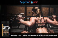 Load image into Gallery viewer, Superior Source Keto Collagen Protein Powder Chocolate (14 oz), Grass Fed Collagen Peptides with MCT Oil, 23 (17 g) Servings, Pre/Post Workout, Gluten Free, Paleo Friendly, Non-GMO