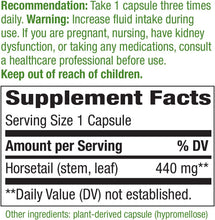 Load image into Gallery viewer, Nature&#39;s Way Horsetail Grass 440 mg, 100 Capsules