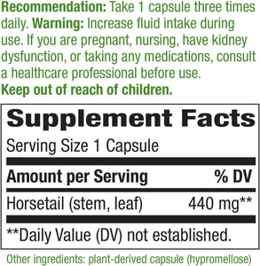 Nature's Way Horsetail Grass 440 mg, 100 Capsules