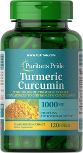 Turmeric Curcumin by Puritan's Pride, 1000mg, 120 Rapid Release Capsules