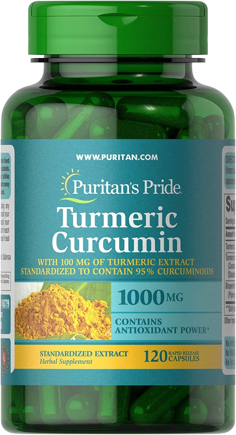 Turmeric Curcumin by Puritan's Pride, 1000mg, 120 Rapid Release Capsules