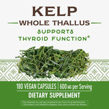 Load image into Gallery viewer, Nature&#39;s Way Kelp 600 mg Non-GMO Project Verified Gluten Free Vegetarian; 180 Count (Packaging May Vary)