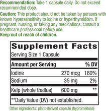Load image into Gallery viewer, Nature&#39;s Way Kelp 600 mg Non-GMO Project Verified Gluten Free Vegetarian; 180 Count (Packaging May Vary)