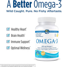 Load image into Gallery viewer, Nordic Naturals Omega-3, Lemon Flavor - 690 mg Omega-3-60 Soft Gels - Fish Oil - EPA &amp; DHA - Immune Support, Brain &amp; Heart Health, Optimal Wellness - Non-GMO - 30 Servings