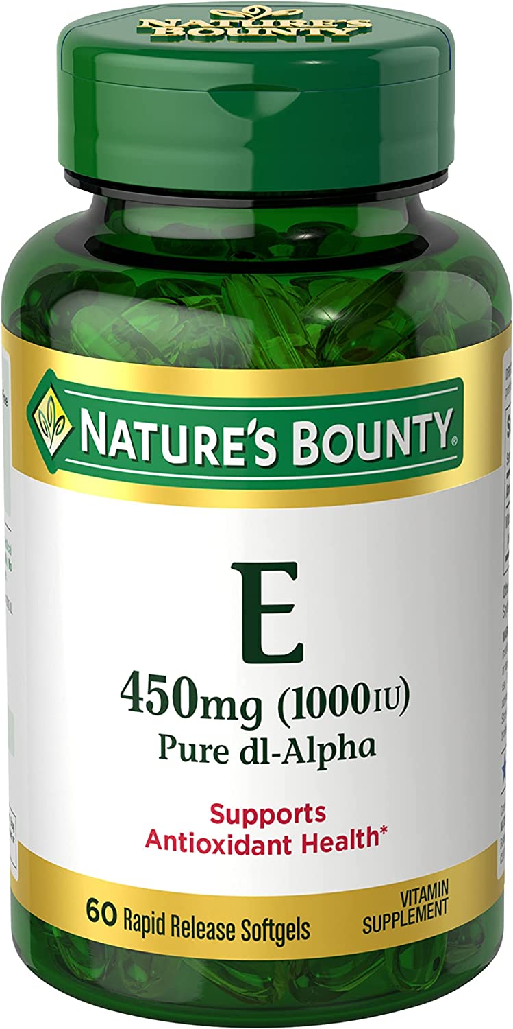 Nature's Bounty Vitamin E Rapid Release Softgels, 450 mg per Serving, 60 Count