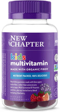 Load image into Gallery viewer, New Chapter Kids Multivitamin Gummies - 50% Less Sugar, Kids Gummy Vitamins with Vitamins C, D3 &amp; Zinc, Non-GMO, Gluten Free, Berry-Citrus, 60ct