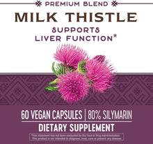 Load image into Gallery viewer, Nature&#39;s Way Premium Extract Standardized Milk Thistle 80% Silymarin, 60 Capsules