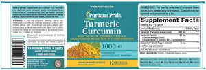 Turmeric Curcumin by Puritan's Pride, 1000mg, 120 Rapid Release Capsules