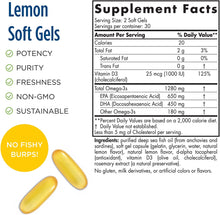 Load image into Gallery viewer, Nordic Naturals Ultimate Omega-D3, Lemon Flavor - 1280 mg Omega-3 + 1000 IU Vitamin D3-60 Soft Gels - Omega-3 Fish Oil - EPA &amp; DHA - Promotes Brain, Heart, Joint, &amp; Immune Health - 30 Servings