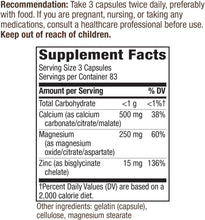 Load image into Gallery viewer, Nature&#39;s Way Calcium, Magnesium &amp; Zinc, 765 mg per Serving, 250 Capsules