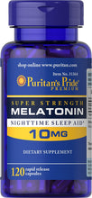 Load image into Gallery viewer, Rapid Release Melatonin 10Mg, Supports Sound Sleep, 120 Count by Puritan&#39;s Pride