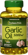 Load image into Gallery viewer, Puritans Pride Garlic Oil, 5000 Mg, 250 Count