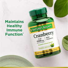 Load image into Gallery viewer, Nature’s Bounty Cranberry 4200mg With Vitamin C, Urinary Health &amp; Immune Support, Cranberry Concentrate, 250 Rapid Release Softgels