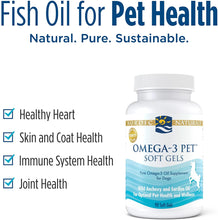 Load image into Gallery viewer, Nordic Naturals Omega-3 Pet, Unflavored - 330 mg Omega-3 Per Soft Gel - Fish Oil for Dogs with EPA &amp; DHA - Promotes Heart, Skin, Coat, Joint, &amp; Immune Health