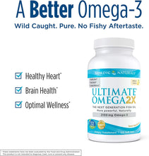 Load image into Gallery viewer, Nordic Naturals Ultimate Omega 2X, Lemon Flavor - 2150 mg Omega-3-120 Soft Gels - High-Potency Omega-3 Fish Oil with EPA &amp; DHA - Promotes Brain &amp; Heart Health - Non-GMO - 60 Servings