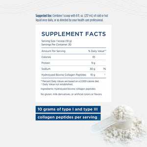 Nordic Naturals Nordic Beauty Collagen Peptides, Unflavored Collagen Supplement for Skin Health and Elasticity, Collagen Peptide Powder for Hot and Cold Beverages, 10.6 Ounces, 30 Servings