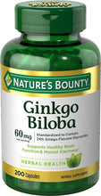 Load image into Gallery viewer, Nature&#39;s Bounty Ginkgo Biloba 60 Mg, 200 Capsules