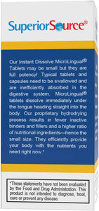 Superior Source L-Theanine 200 mg, Under The Tongue Quick Dissolve Sublingual Tablets, 100 Ct, Promotes Relaxation & Facilities Restful Sleep, Non-GMO
