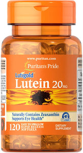 Lutein 20 mg with Zeaxanthin Softgels, Supports Eye Health* 120 Count by Puritan's Pride