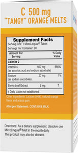 Superior Source Vitamin C 500 mg Sublingual Tablets - Buffered VIT C Tangy Orange Melts - Immune System Booster, Energy Vitamins - 90 Count