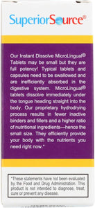 Superior Source Biotin 10000 mcg. Under The Tongue Quick Dissolve Sublingual Tablets, 60 Count, Supports Healthy Hair, Skin, and Nail Growth, Helps Support Energy Metabolism, Non-GMO