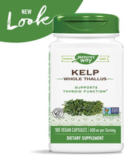 Load image into Gallery viewer, Nature&#39;s Way Kelp 600 mg Non-GMO Project Verified Gluten Free Vegetarian; 180 Count (Packaging May Vary)