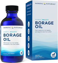 Load image into Gallery viewer, Nordic Naturals Nordic Beauty Borage Oil, Unflavored Borage Seed Oil, Unique Omega-6 for Healthy and Hydrated Skin, 480 Milligrams of GLA, Non GMO, Vegan, 4 Ounces, 48 Servings
